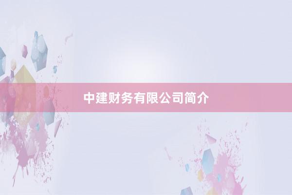 中建财务有限公司简介
